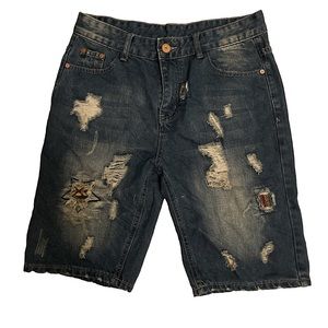Men’s distressed jeans shorts